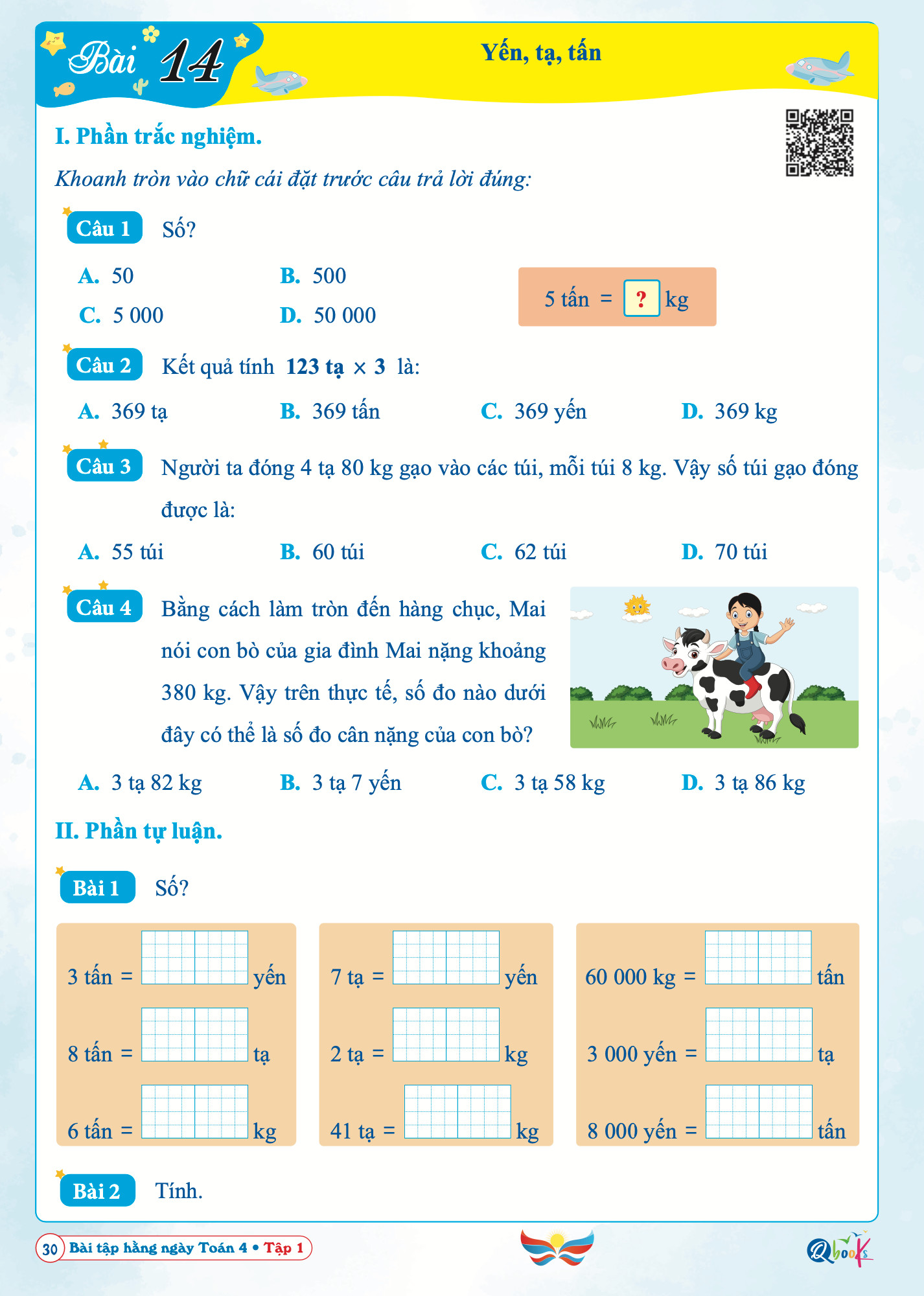 Sách - Bài Tập Hằng Ngày Toán Lớp 4 - học kì 1 - Cánh diều