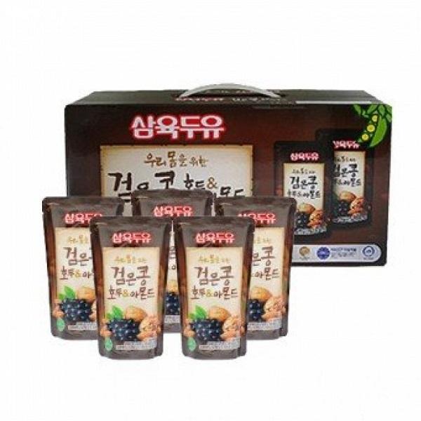 1 Thùng 20 Túi Sữa nước óc chó đậu đen hạnh nhân Hàn Quốc SAHMYOOK 195ML