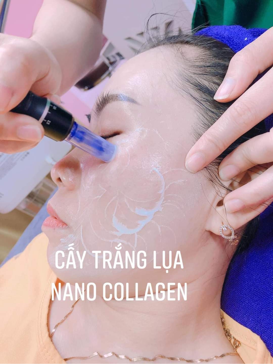[HCM]COMBO MÁY DI TINH CHẤT + CẤY TRẮNG LỤA NANO COLLAGEN - SPA TẠI NHÀ [ TẶNG CỌ + MẶT NẠ ]