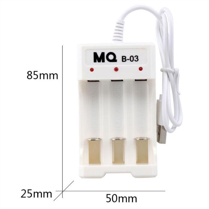 Bộ sạc pin AA, AAA 03 cổng (sạc pin Ni-Cd) - MQ-03 - 250mA cổng USB