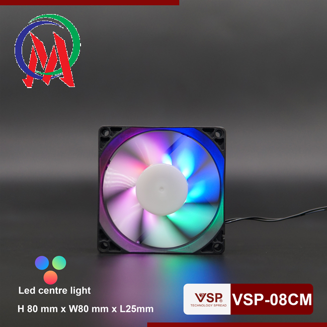 [HCM]Fan Case V-08cm LED(8cm) - Bảo Hành 3 Tháng