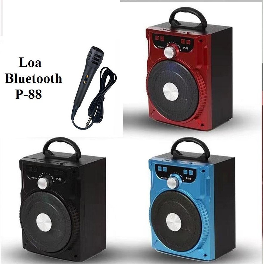Loa Kéo Bluetooth P.88 KIOMIC Tặng Kèm Micro Hát Karaoke Cực Hay - Loa di động