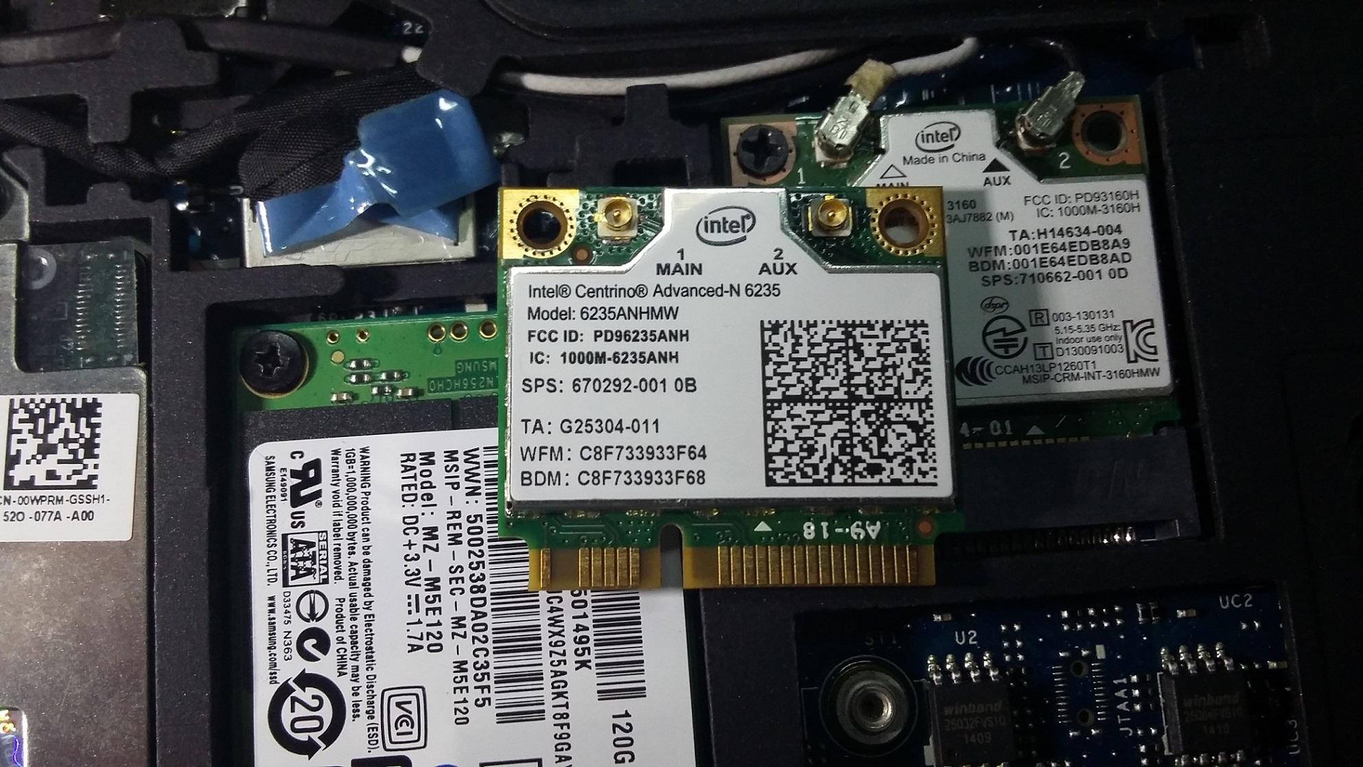 Card WiFi Intel Centrino Advanced-N 6235 + Blueooth 4.0