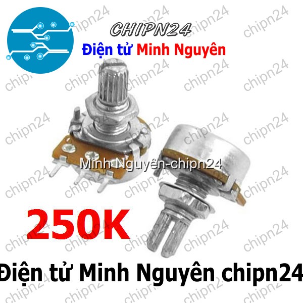 [3 cái] (F146) Biến trở Volume Đơn 250K Trục 15MM WH148 (B254 254 Trục dài 15mm 3 chân) - HH001122