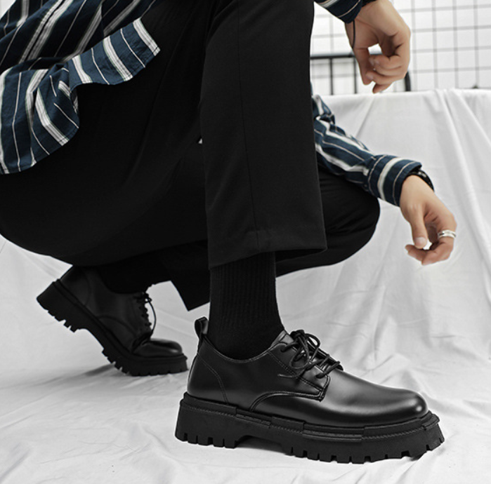 (New 2023 - Hàng cao cấp) - Giày da dr marten thấp cổ tăng chiều cao form hàn bản 7601