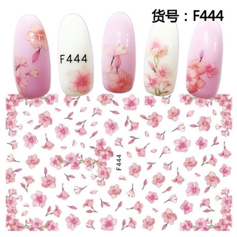 Sticker 3D - Stick Dán Móng Nail Hoạ Tiết - Stick Hoa
