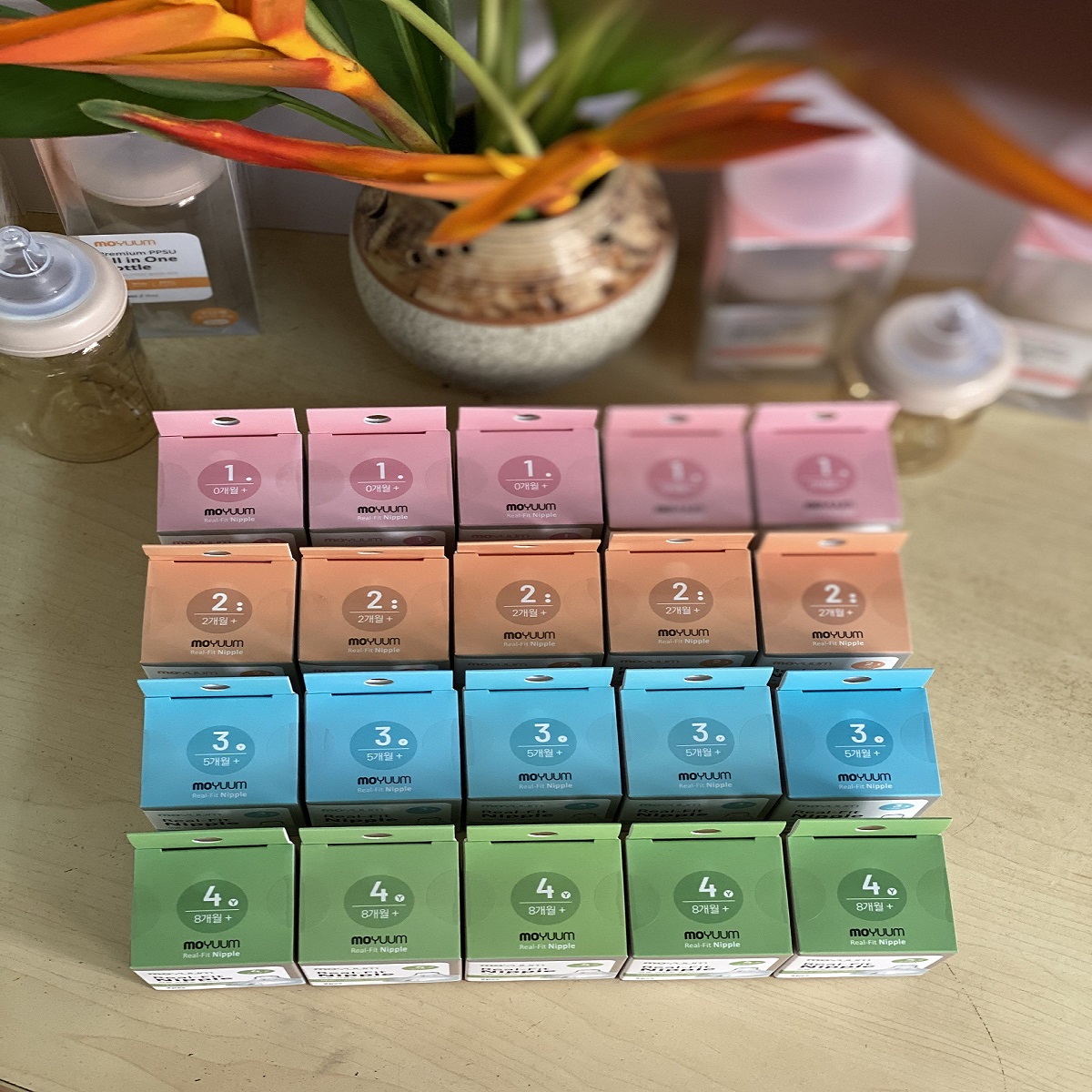 Núm ty Moyuum Hàn Quốc, Dành cho bình sữa cổ rộng, [ 2 cái / hộp]