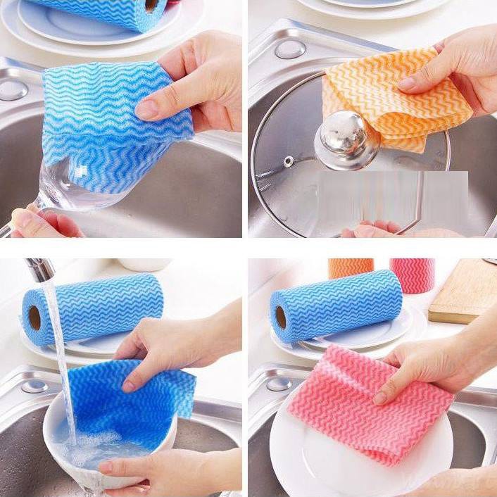 Khăn cuộn đa năng 50 cái(lau bàn thờ,đồ dùng)