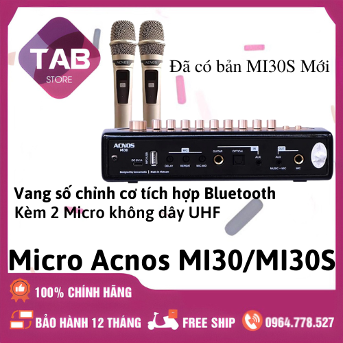 Micro Vang Số Chỉnh Cơ Acnos MI30 MI30S Chính Hãng - Bảo Hành 12 Tháng