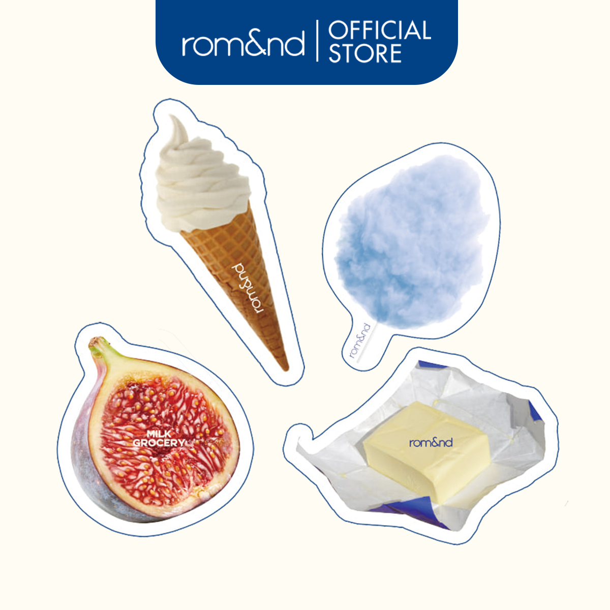 [HB GIFT] [Rom&nd] Romand Sticker Milk Grocery [Hàng tặng không bán]