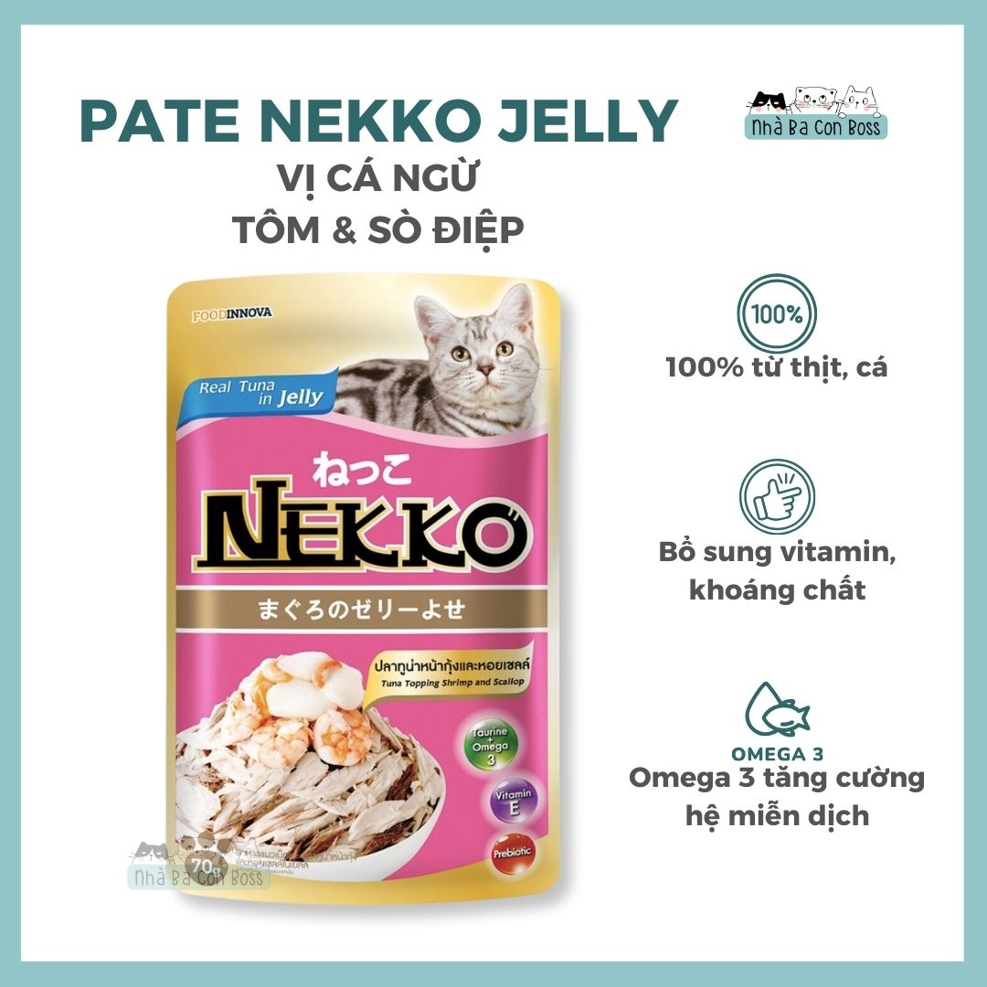 [Gói 70g] Pate Cho Mèo Nekko Jelly