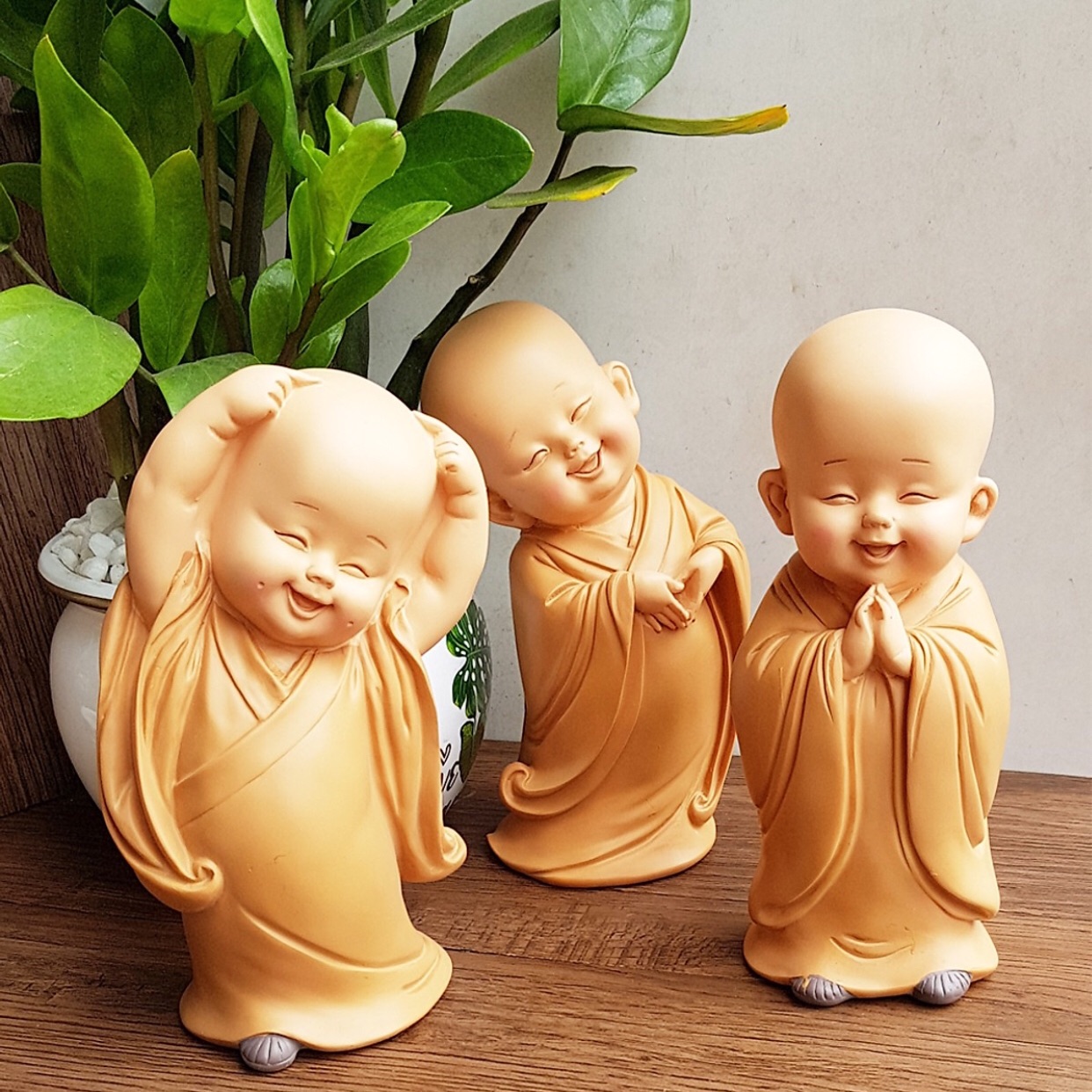 Bộ 3 chú tiểu vàng 16,5cm