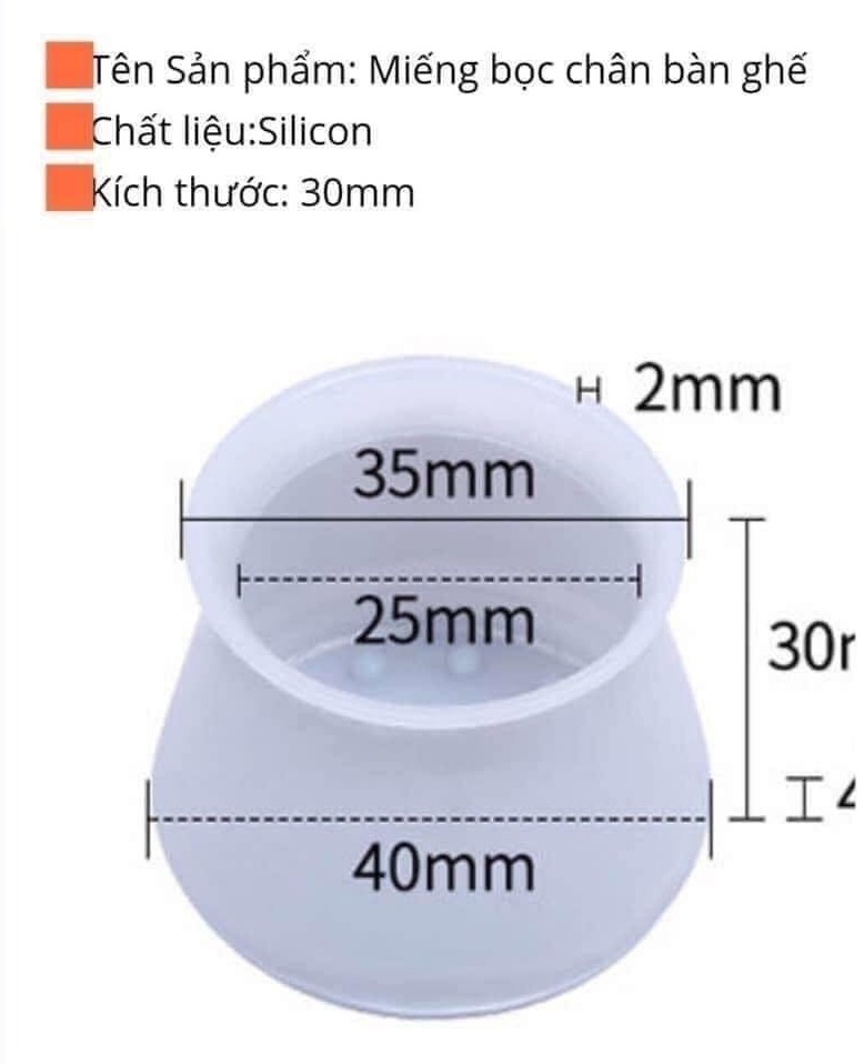 BỌC CHÂN BÀN GHẾ SILICON SET 4 CÁI