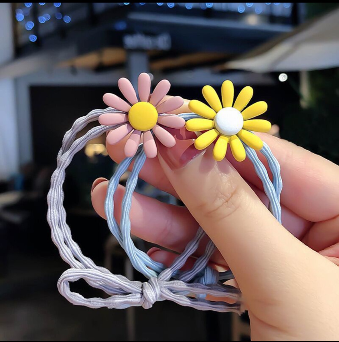 DÂY THUN CỘT TÓC NỮ HOA CÚC HÀN QUỐC CUTE (màu ngẫu nhiên)