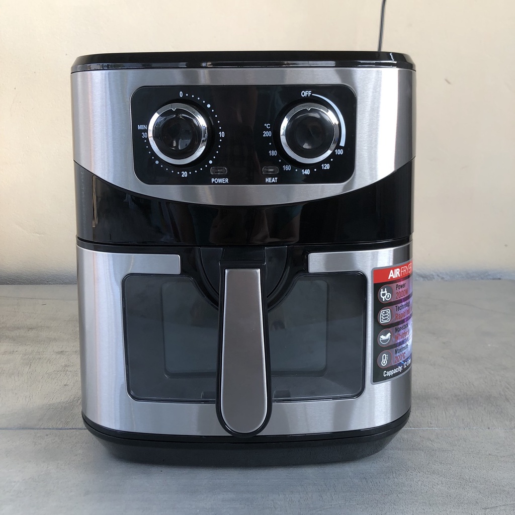 Nồi Chiên Không Dầu Sharp 12L, Mặt Kính Siêu Tiện Dụng, Dung Tích Lớn Chiên Nguyên Con