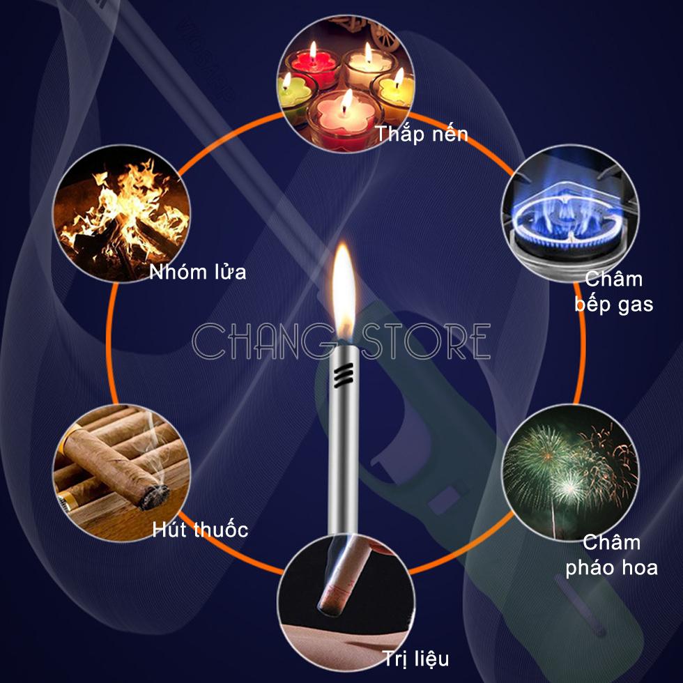 Bật Lửa Hộp Qụet Mồi Bếp Ga, Bật Lửa Châm Bếp Cồn Có Nút Khóa An Toàn (Giao Màu Ngẫu Nhiên)