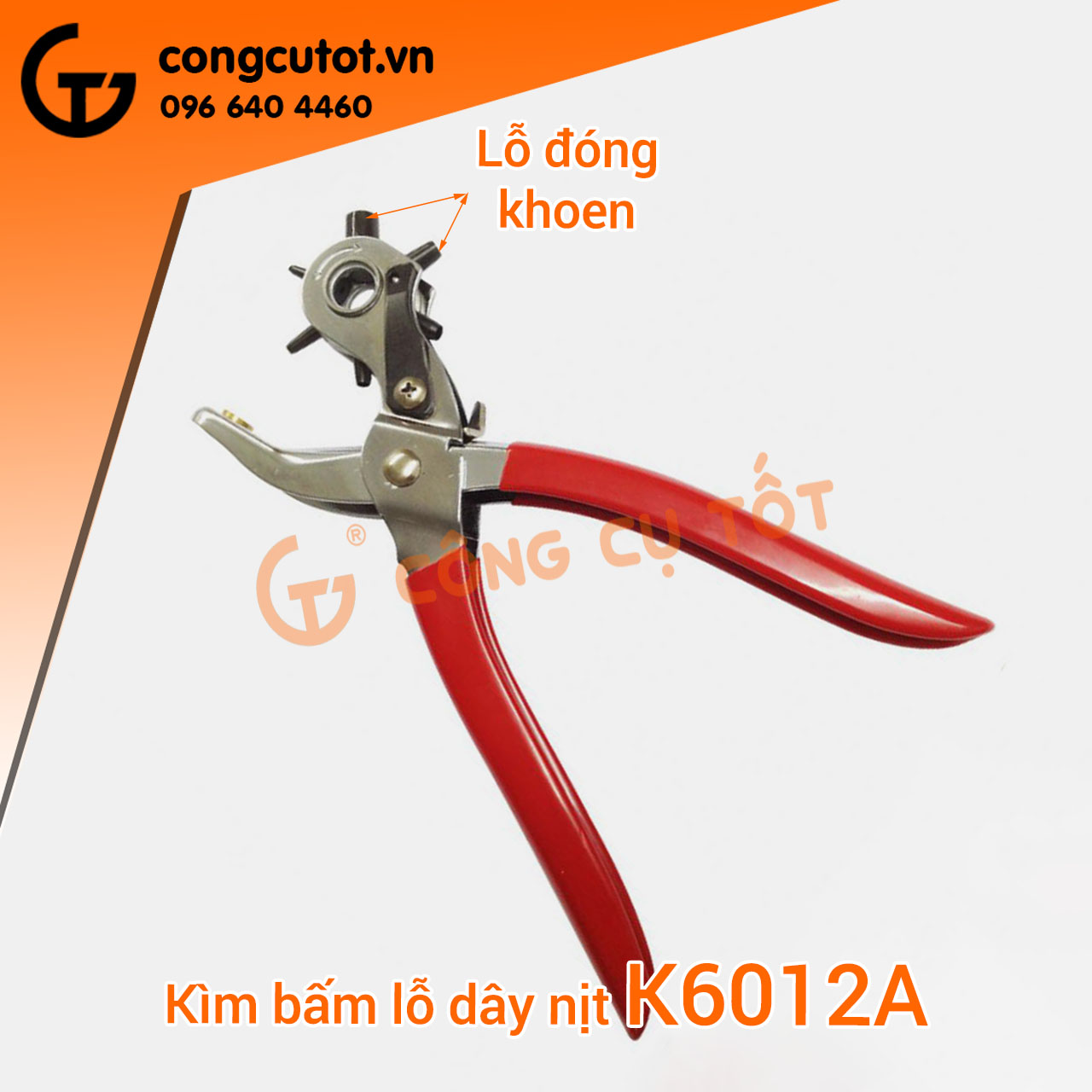 Kìm bấm khoen TOP K6012A Kèm khoen
