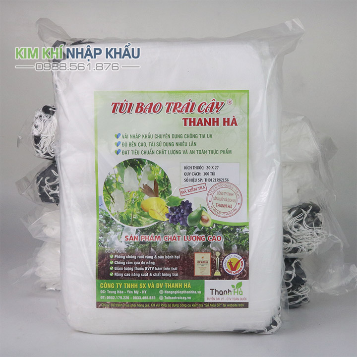 100 túi vải không dệt bao xoài kích thước 20x27