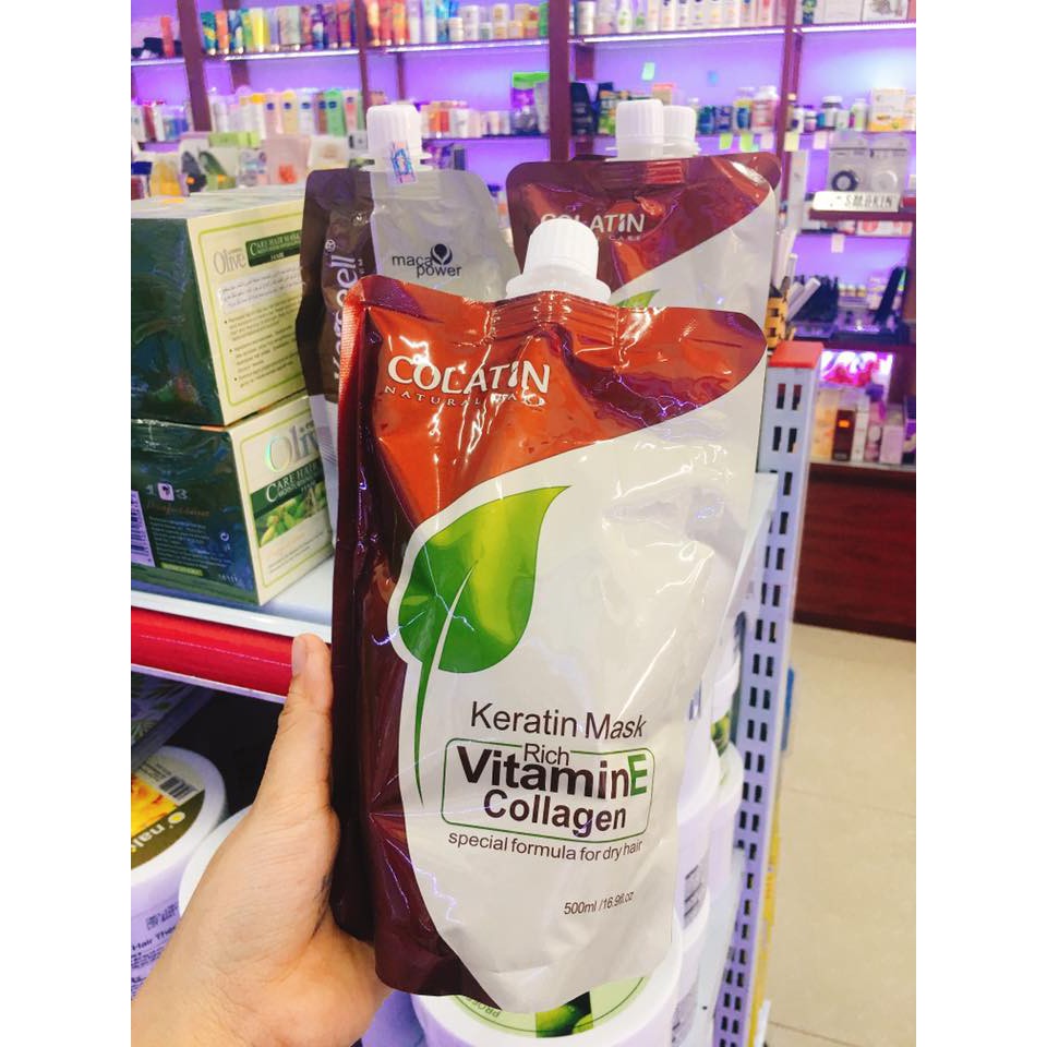 Ủ TÓC COLATIN VITAMIN E TÚI 500ML