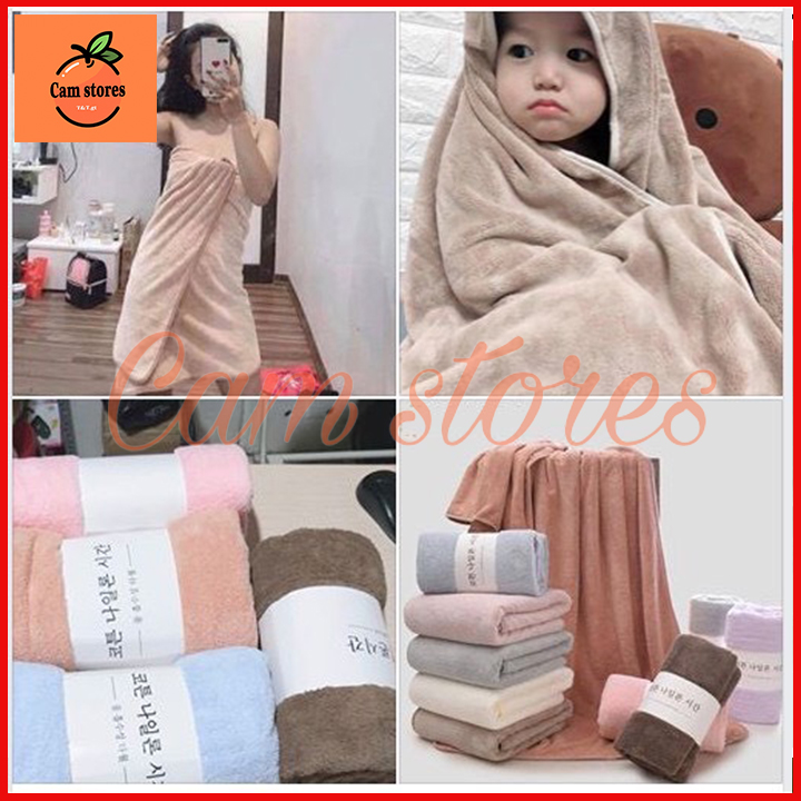 Khăn Tắm Hàn Quốc Lông Cừu LOẠI 1 khổ lớn, Màu Sắc Nhã Nhặn, Làm Từ Sợi Siêu Tự Nhiên Cap Cấp Mềm Mịn, Hút Ẩm Tốt, khăn tắm cho bé, khăn tắm khách sạn, khăn tắm spa