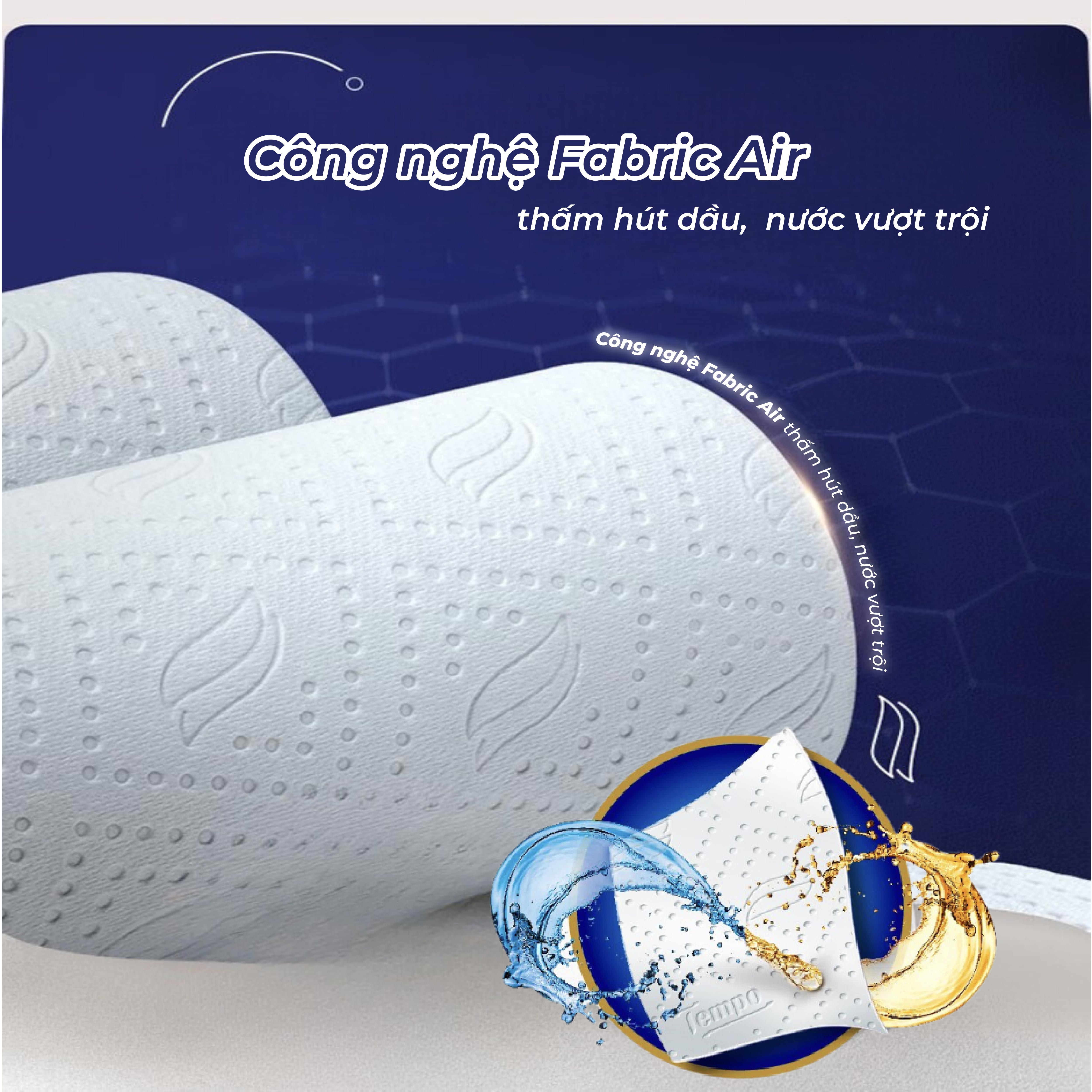 [2 LỐC BẾP CUỘN] Khăn Giấy Bếp Cuộn Đa Năng Siêu Thấm Tempo (Lốc 4 Cuộn)