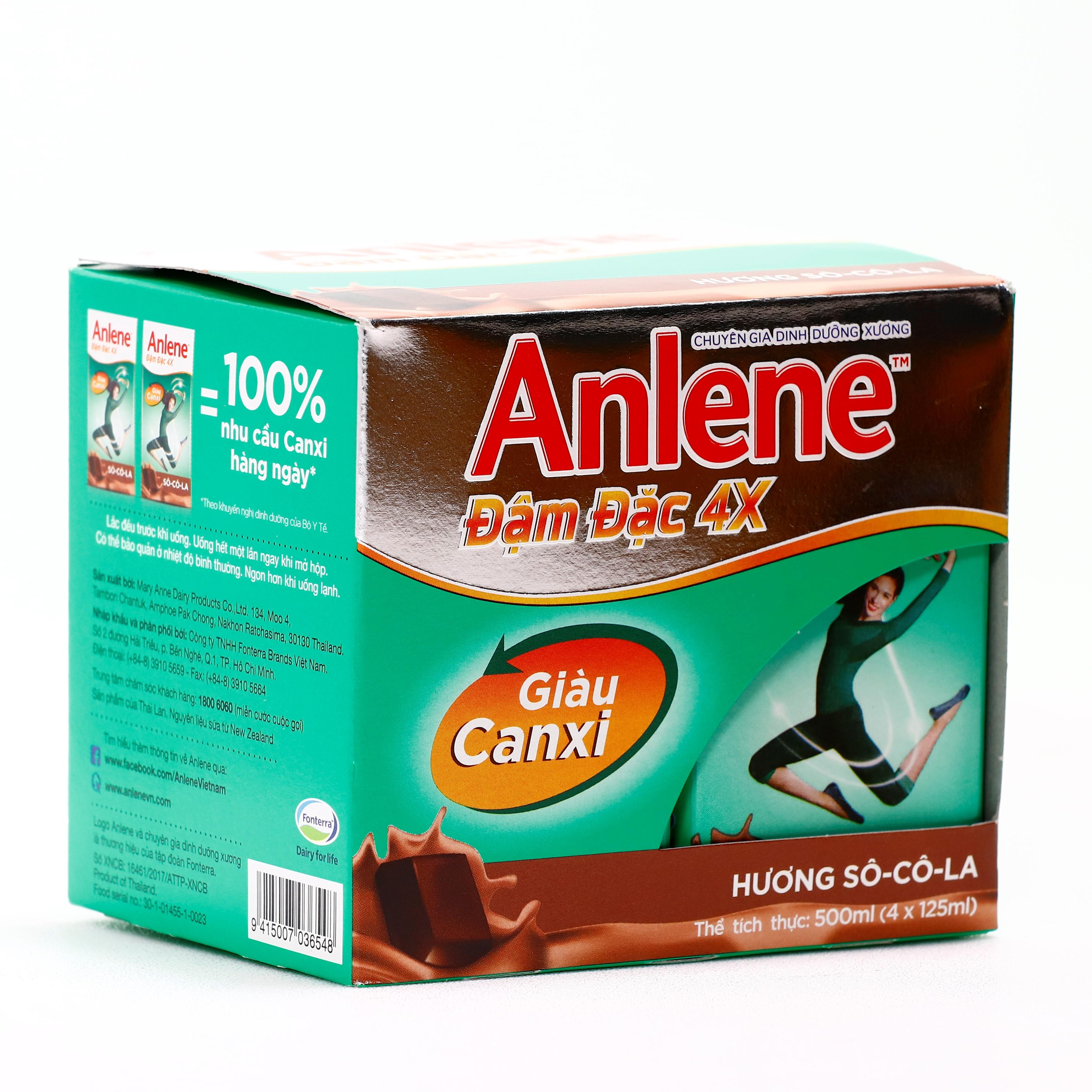 Combo 12 Lốc Sữa Nước Anlene Ít Béo Hương Sôcôla 500ml (Nguyên Thùng)