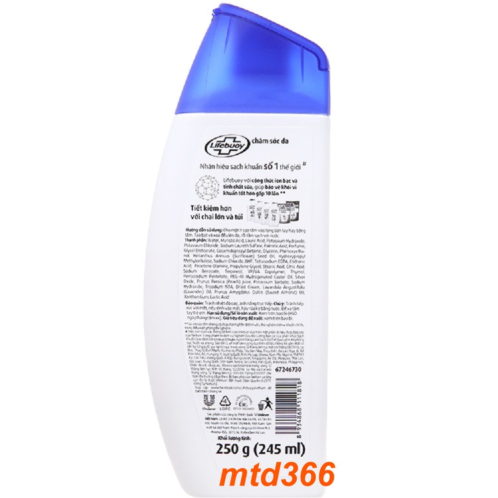 Sữa Tắm Lifebuoy 250g Chăm Sóc Da
