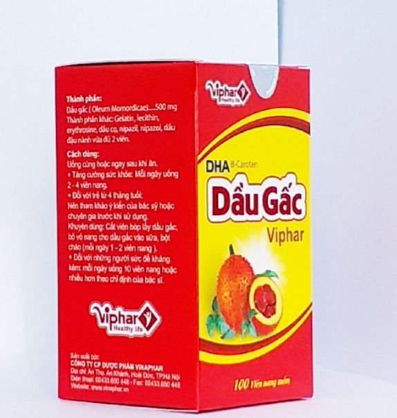 Dầu gấc DHA sáng mắt đẹp da lọ 100v
