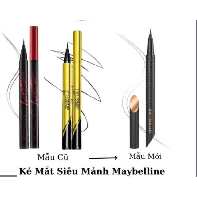 Chì kẻ mắt nước vỏ đỏ maybelline new york hyper sharp power 0,5g - đen