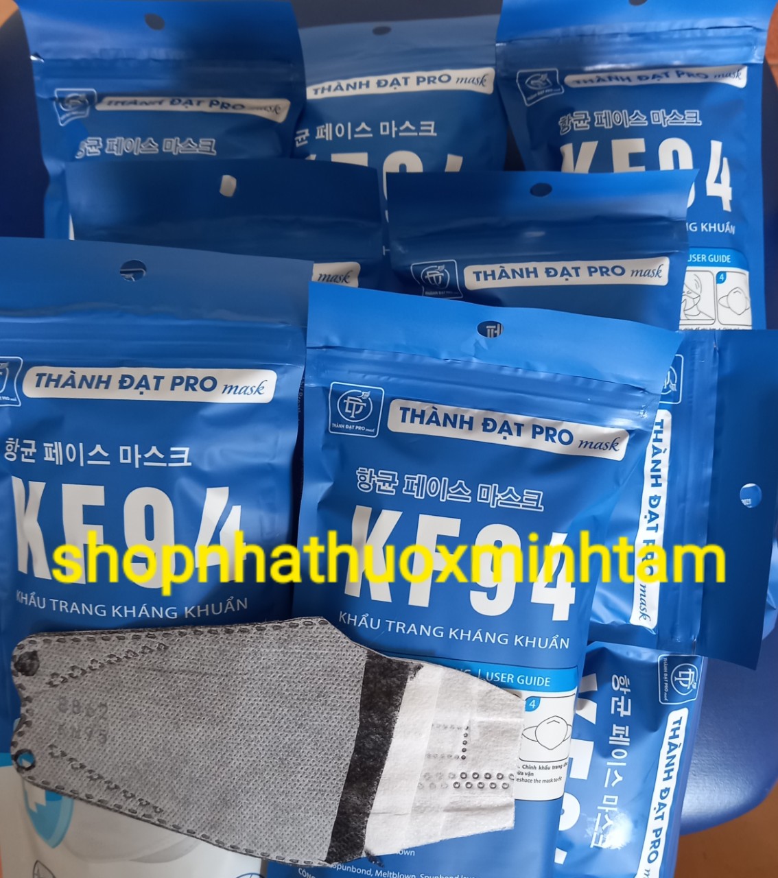 KHẨU TRANG KF 94   ( 1 BỊCH 10 CÁI )  MÀU XÁM