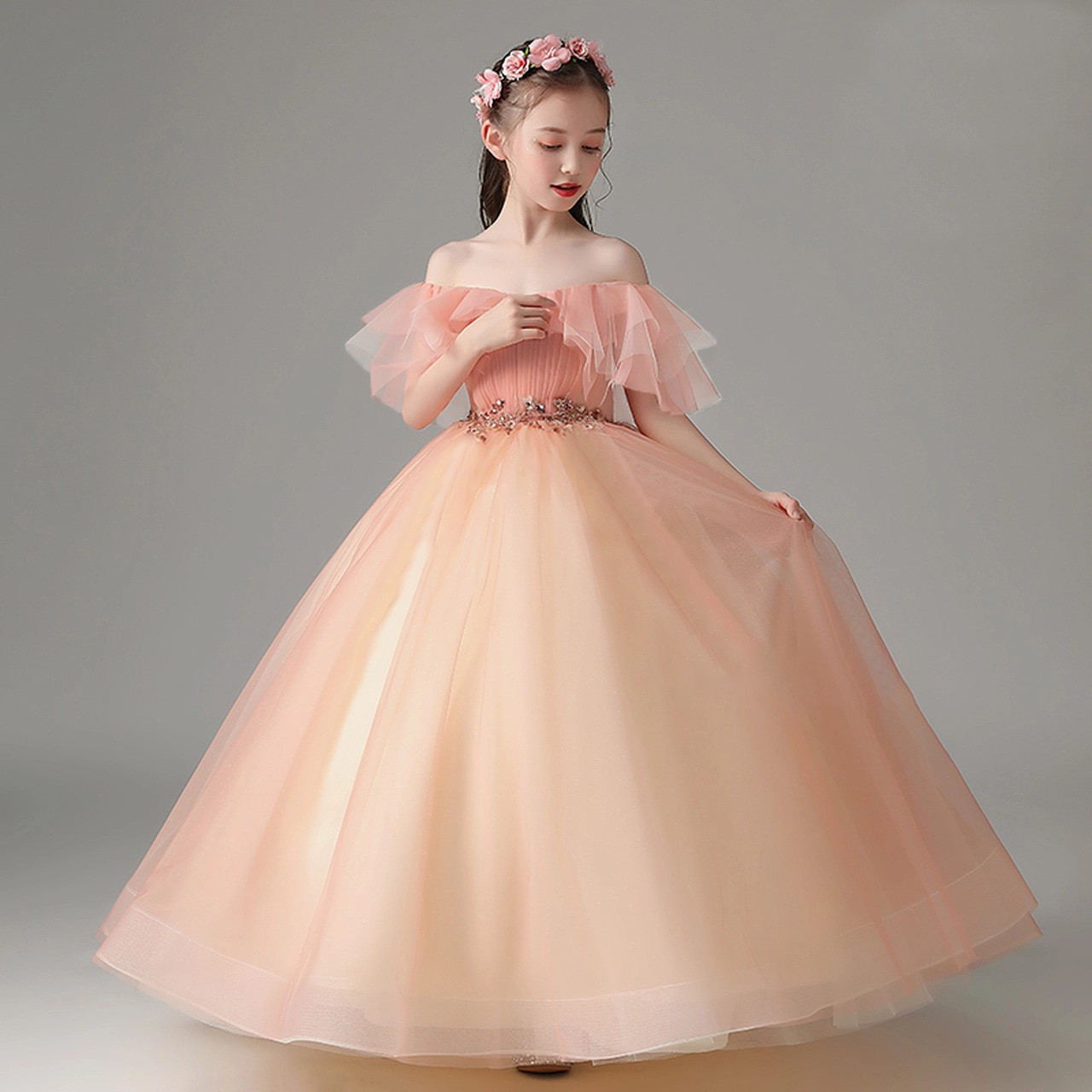 Váy Elsa cho bé gái hóa trang Halloween dự tiệc công chúa hàng thiết kế chất