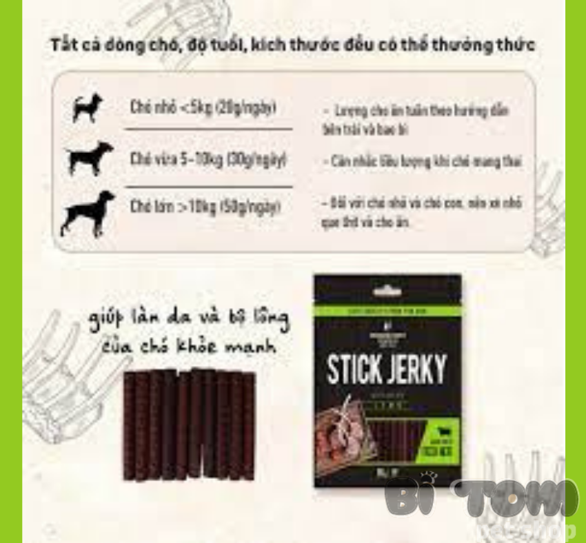 SACK THỊT QUE CHO CHÓ  BOWWOW STICK JERKY - 90GR