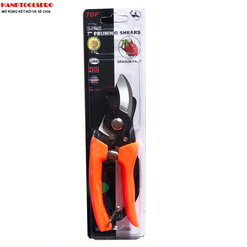 Kéo cắt cành kiểu nhật 7 inch mỏ cong thép đen top - k-700