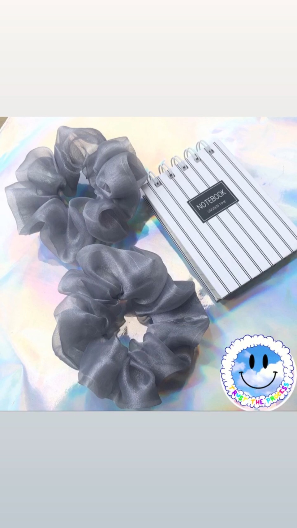 [HCM]COMBO 5 SCRUNCHIES VON KÍNH LẤP LÁNH- CỘT TÓC NỮ THỜI TRANG HOTTREND