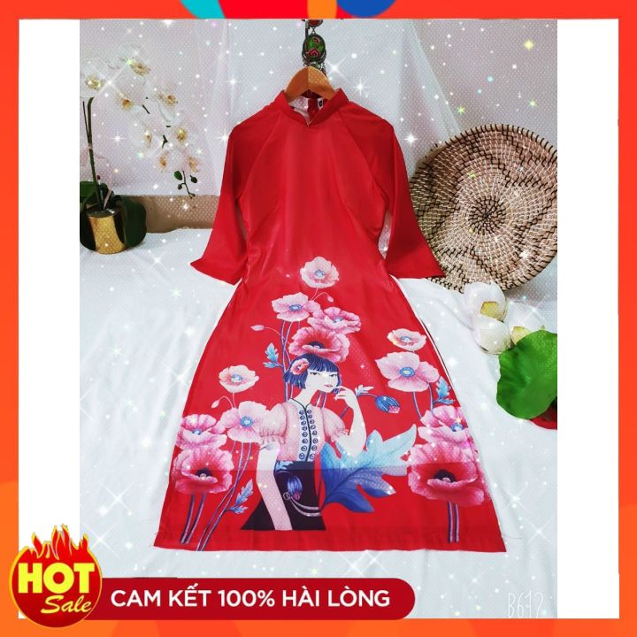 Áo Dài Cách Tân Lụa Mịn 2 Da Cao Cấp