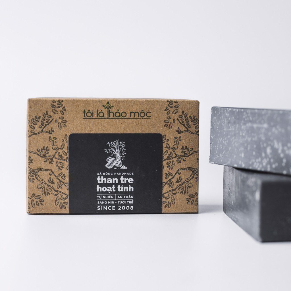 Xà Bông Handmade Than Hoạt Tính ( Tôi Là Thảo Mộc ) KLT 100gr