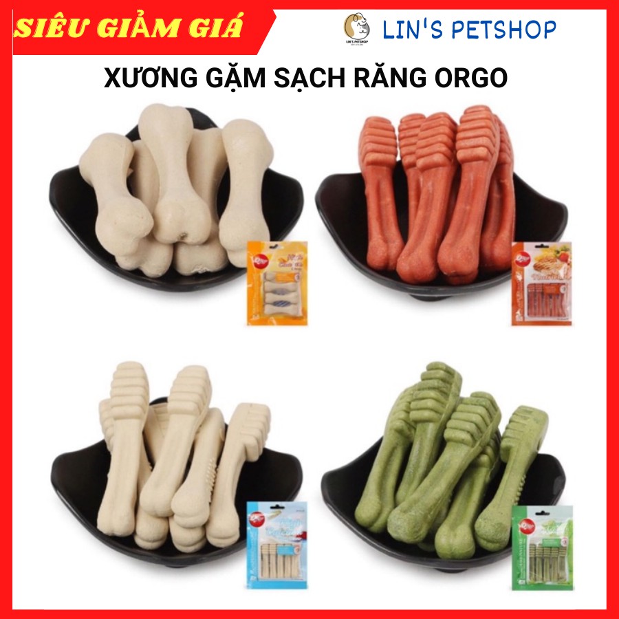 FREESHIPKHUYÊN DÙNG XƯƠNG GẶM SẠCH RĂNG,THƠM MIỆNG CHO CHÓ HÃNG ORGO