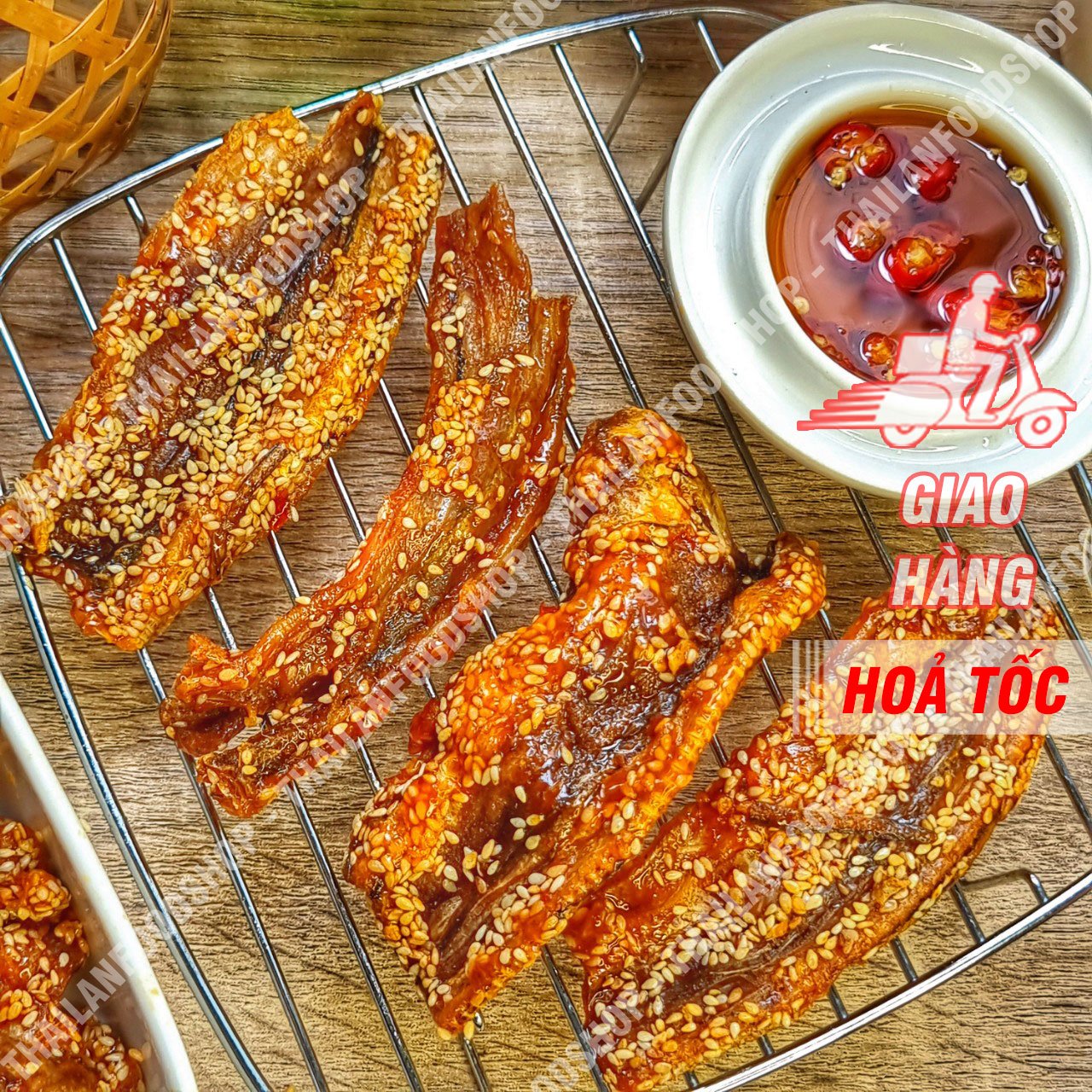 Khô Cá Khoai Sate Mè Ram Giòn - Lon 250gr