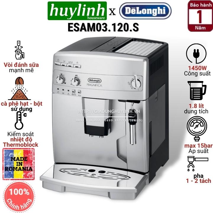 [HCM][Trả góp 0%]Máy pha cà phê tự động Delonghi ESAM03.120.S