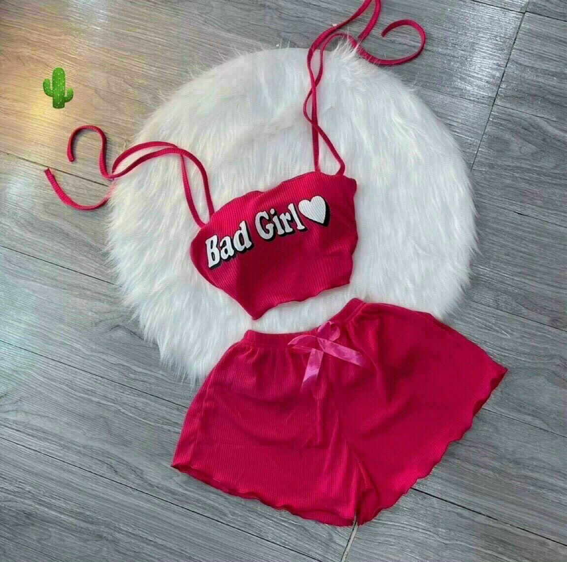 Sét bộ áo dây girl + quần kiểu (áo có mút ngực )