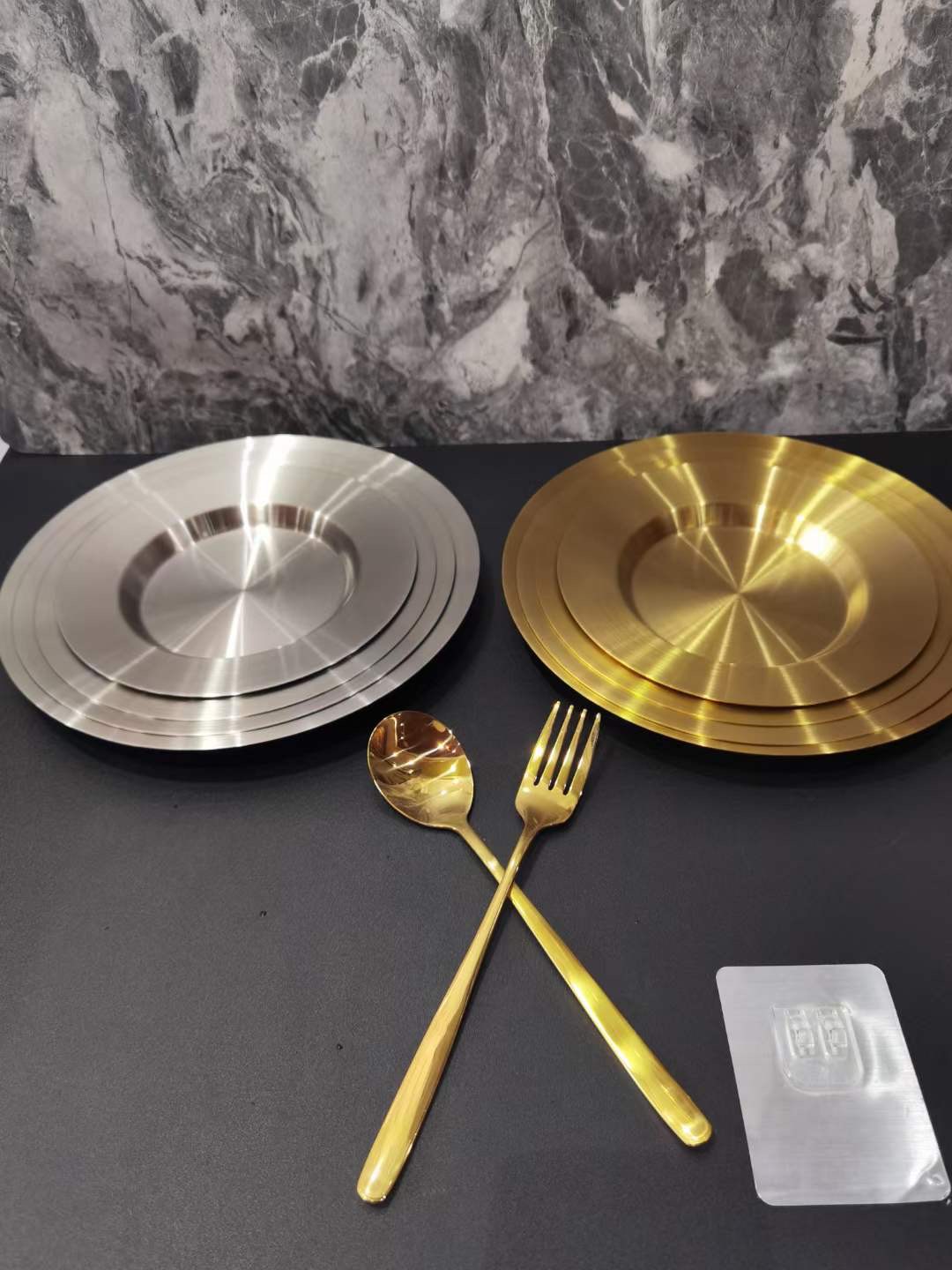 Đĩa Tròn Trơn Hàn Quốc Bằng Inox Cao Cấp