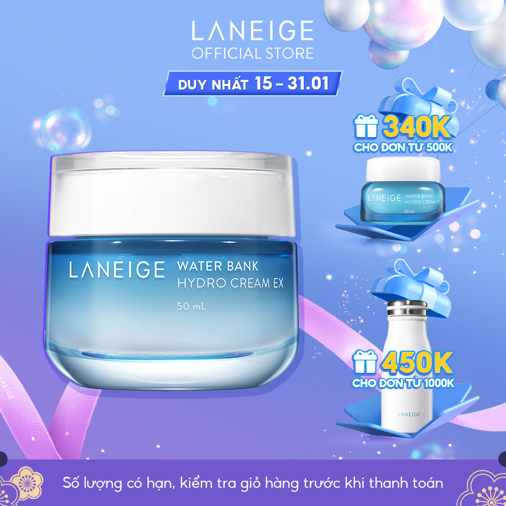 Kem dưỡng ẩm cho da dầu Laneige Water Bank Hydro Cream Ex 50ML - chính hãng