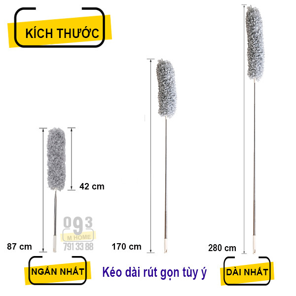 Adjustable Feather duster Stretch Extend Bending Microfiber Household Dusting Brush