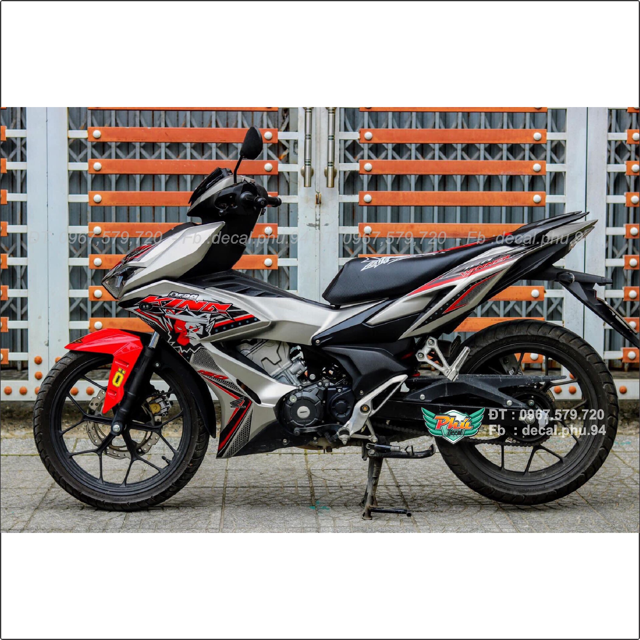 Tem rời Winner X king drag bạc đỏ đen (K)