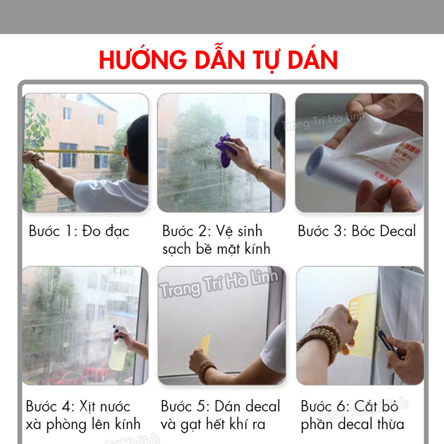 Bộ dụng cụ thi công hỗ trợ dán decal dán kính, dán tường
