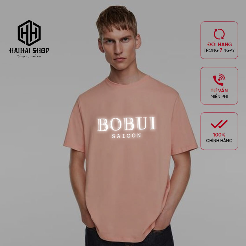 [HCM]Áo Thun Phản Quang BoBui Áo Thun Cotton 75% Áo From Rộng Ao Thun Unisex Áo Thun Đẹp HaiHaiShop Áo Phông Nam Ken T-Shirt