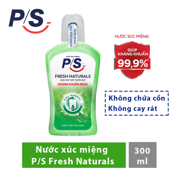 Nước Súc Miệng P/S Fresh Naturals chai 300ml