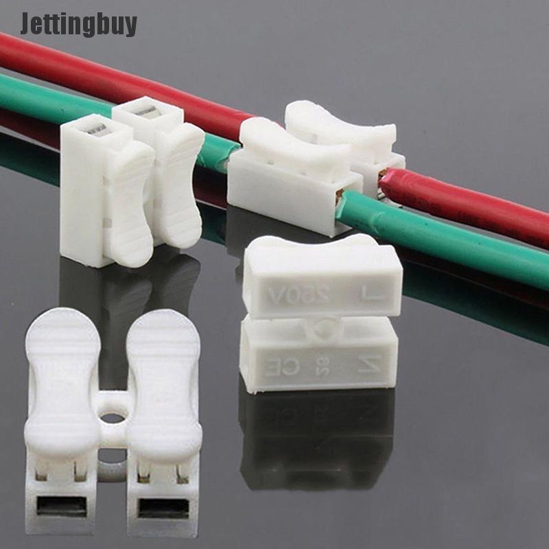 Jettingbuy 30 Pcs Electrical Cable Connectors Quick Splice Lock Wire Terminals Self Locking