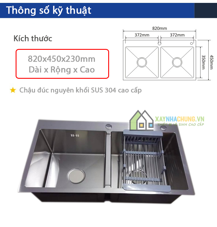 Chậu rửa chén inox cao cấp