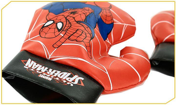 bộ đồ chơi đấm boxing hình người nhện spiderman kèm 2 găng tay làm bằng chất liệu da mềm và bông gòn an toàn cho bé khi chơi ( size trung ) - liclac 7